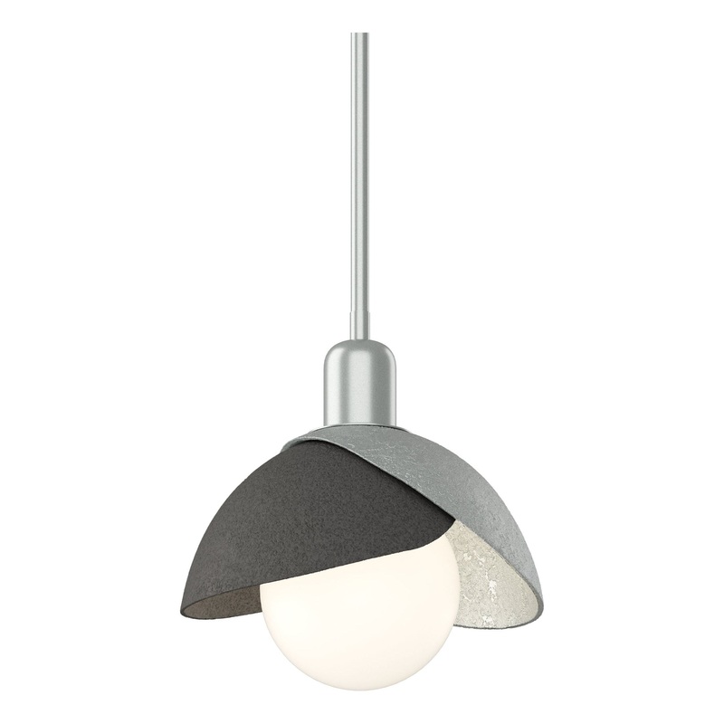 Brooklyn Double Shade Mini Pendant Vintage Platinum Natural Iron
