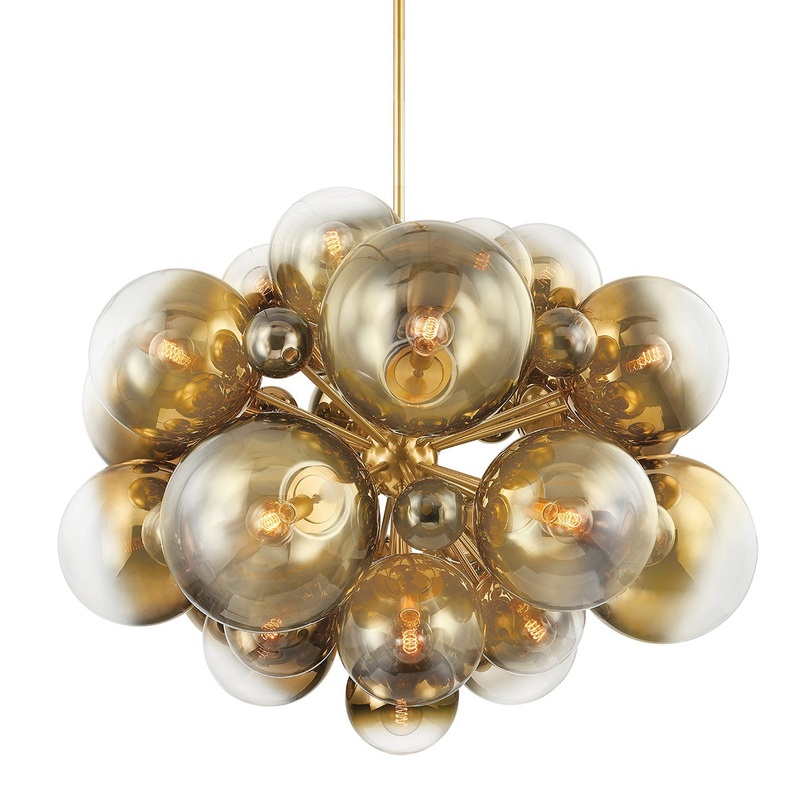 Corbett Lighting 427-54-VPB Kyoto 25 Light Chandelier Vintage Polished Brass