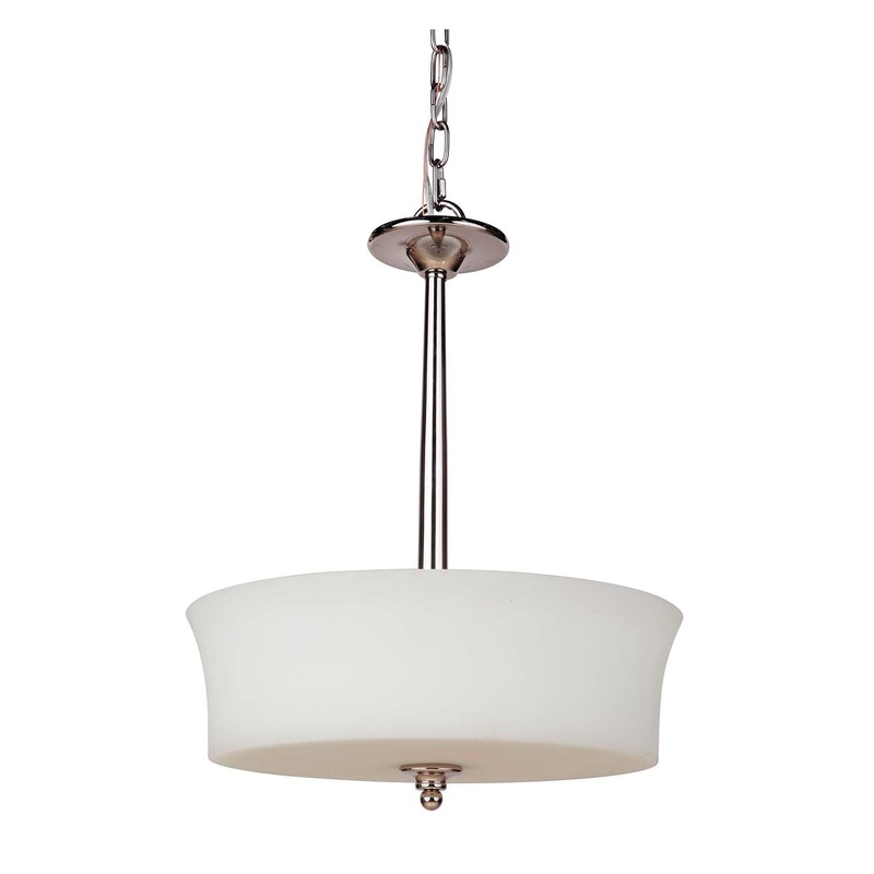 Craftmade 41743-PLN Helena Three Light Inverted Pendant Polished Nickel (Discontinued)