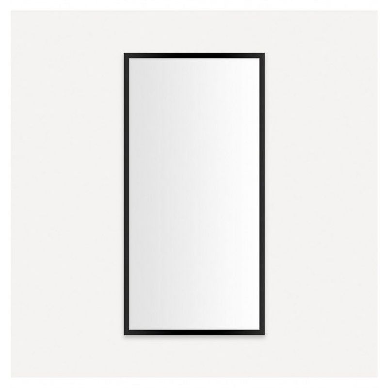 Medicine Cabinet Profiles 20W x 40H x 4D Inch 1 Doors Mirror Matte Black Flat Top Left Hand Side Electric