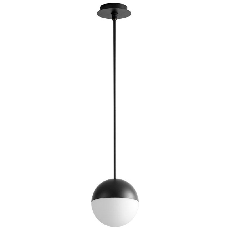 Mondo Single-Light 8″ Globe Pendant – Black
