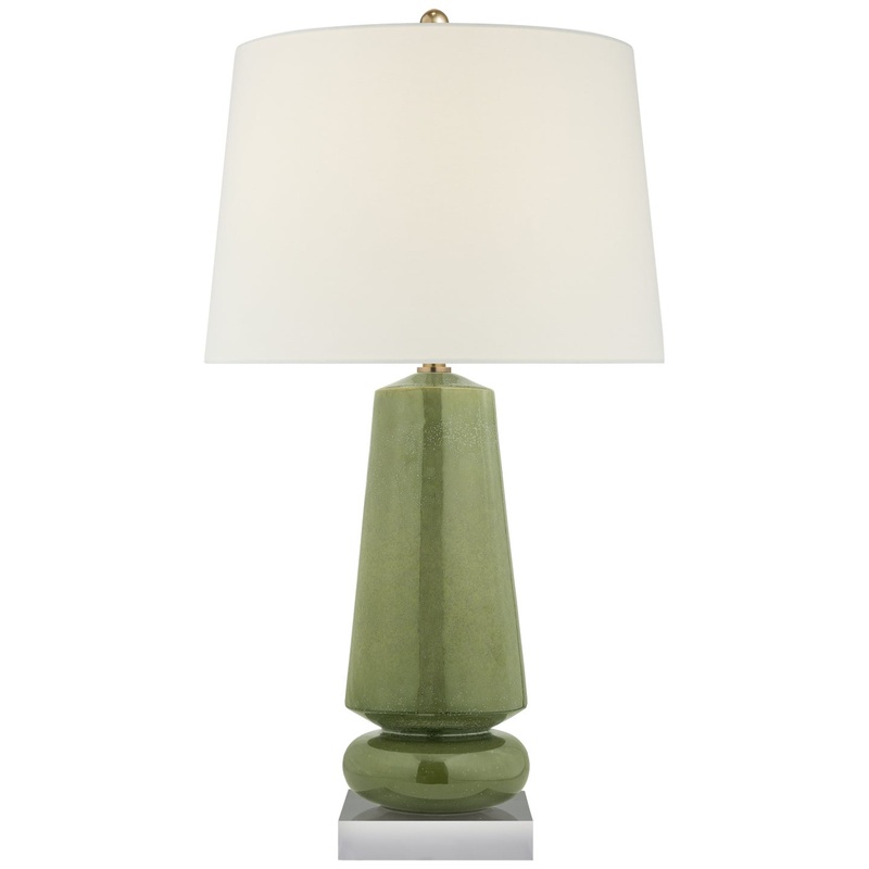 One Light Table Lamp from the Parisienne Collection in Shellish Kiwi Finish by Visual Comfort Signature