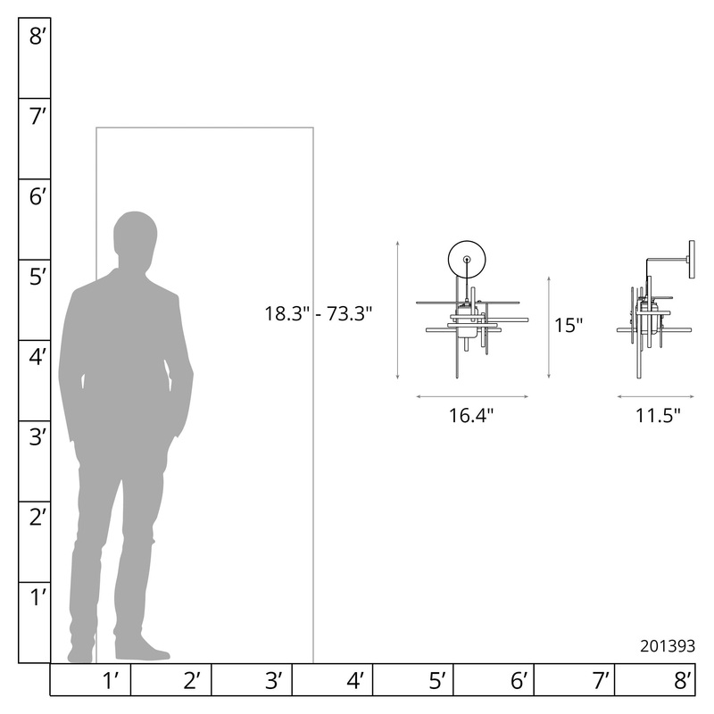 Tura Seeded Glass Low Voltage Sconce Oil Rubbed Bronze