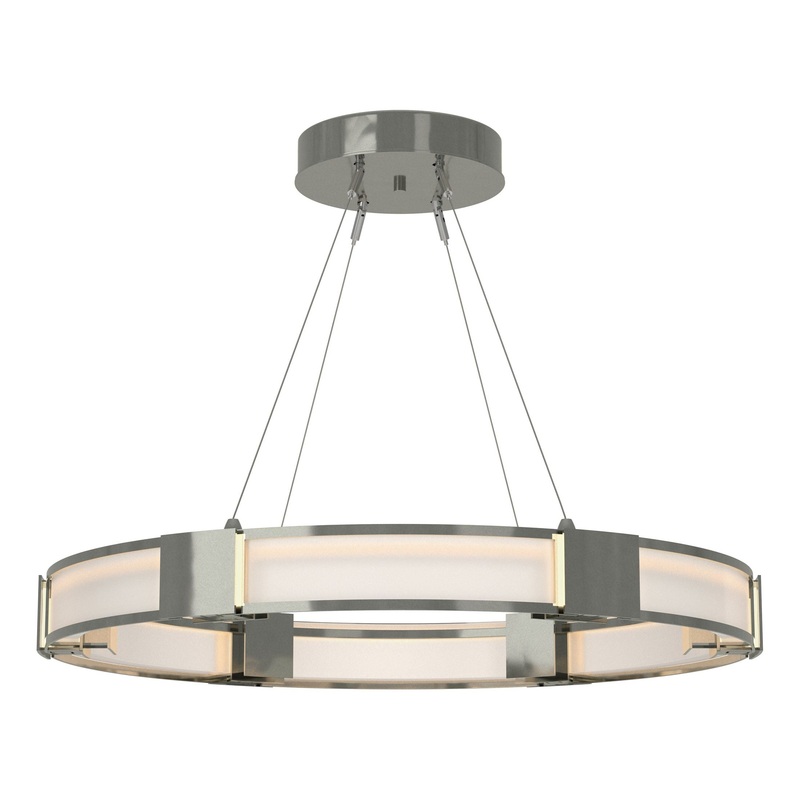 Aura Glass Pendant Sterling Frosted Glass (FD)