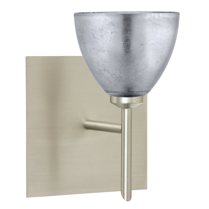 Besa 1SW-1758SF-SN-SQ Divi One Light Wall Sconce Satin Nickel