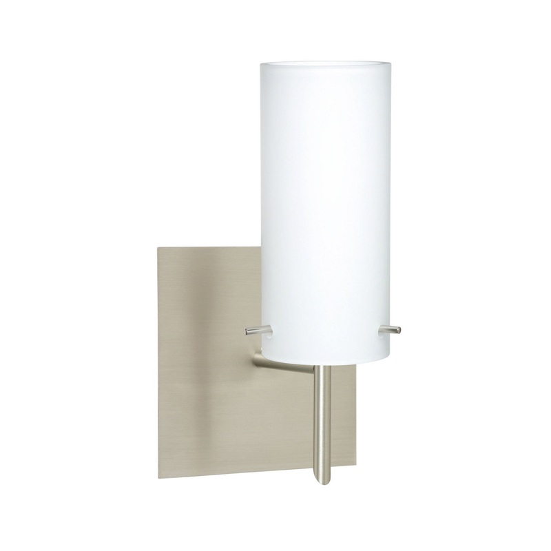 Besa 1SW-440307-SN-SQ Copa One Light Wall Sconce Satin Nickel