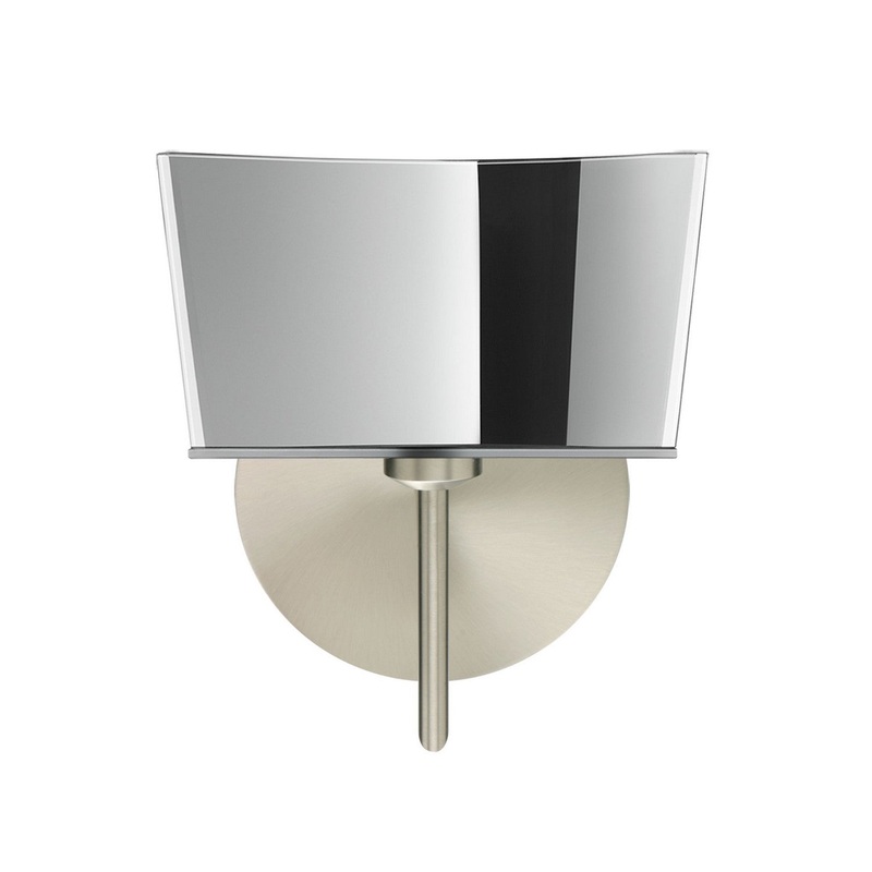 Besa 1SW-6773MR-SN Groove One Light Wall Sconce Satin Nickel (Discontinued)