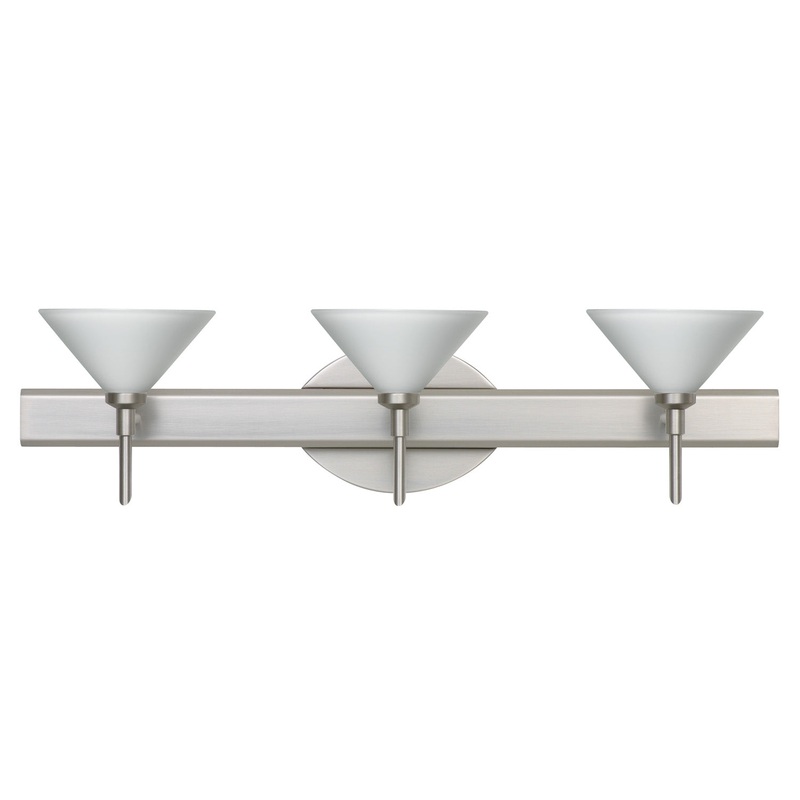 Besa 3SW-117607-SN Kona Three Light Wall Sconce Satin Nickel