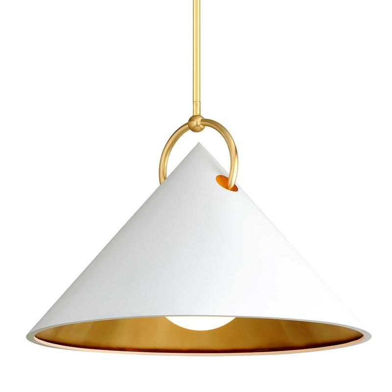 Corbett Lighting 290-43 Charm One Light Pendant Gold Leaf/White (Discontinued)