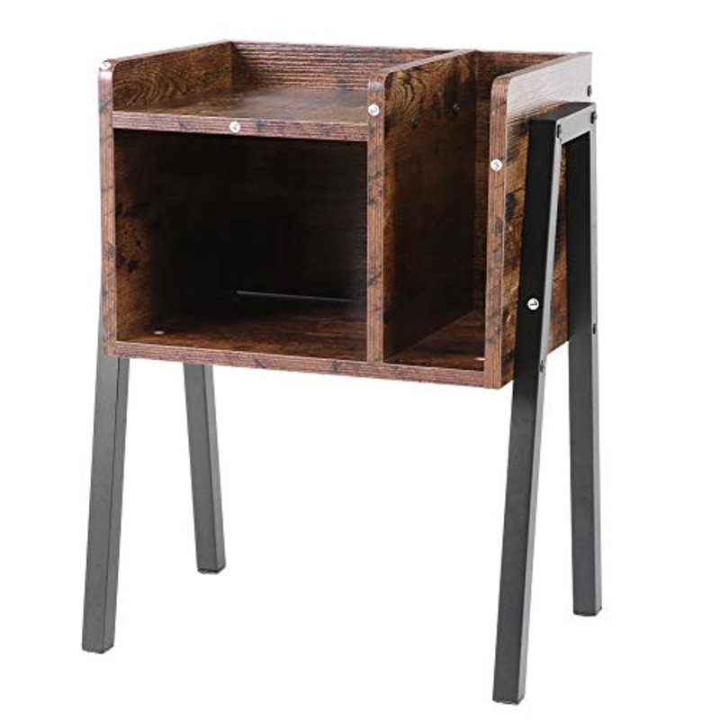 GXP Tavolino da Comodino Impilabile dell’Alto Comodino Elegante con unit di Stoccaggio Verticale Comodino in Legno
