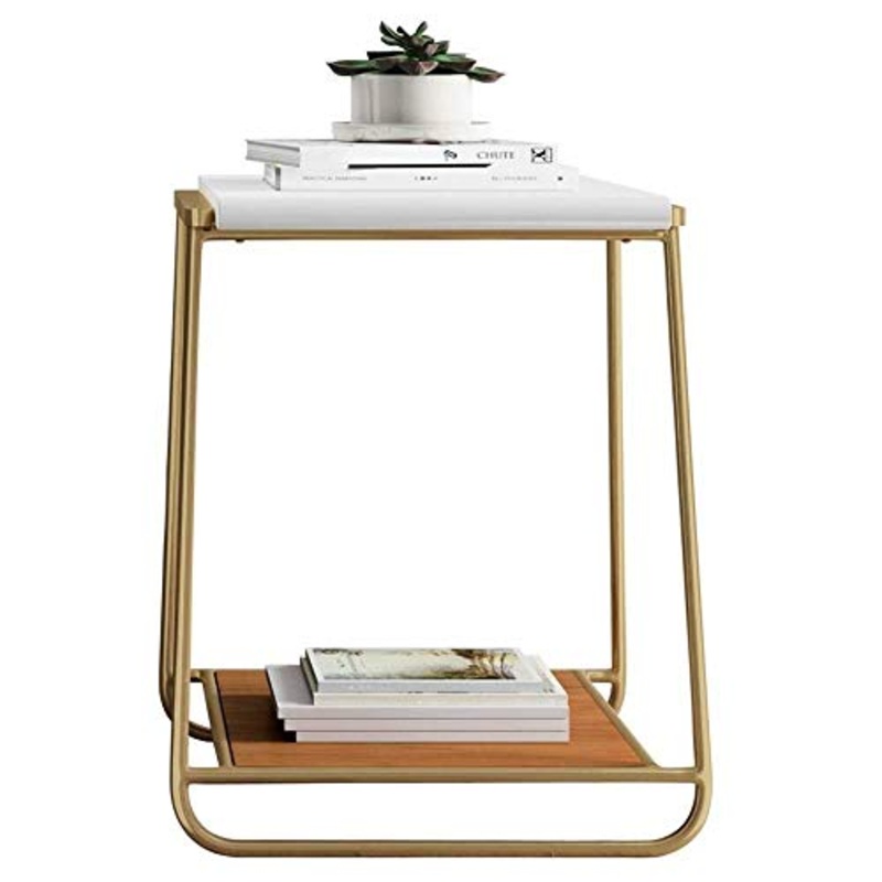 H-Comodini Camera Tavolino Laterale Nordic Piccolo Tavolino |Semplice Moderna Mini Tavolo Quadrato |Living Room Divano Laterale Ferro Battuto Piccolo Appartamento Scrivania Creativa