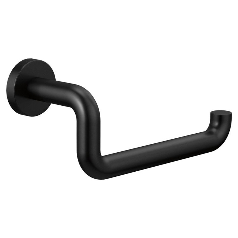 Toilet Paper Holder Litze Open Single Matte Black 8 Inch 3-7/16 Inch Wall Mount