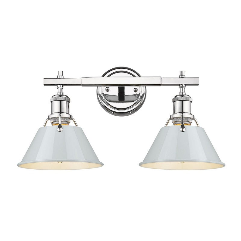 Two Light Bath Vanity from the Orwell Collection in Chrome Finish by Golden