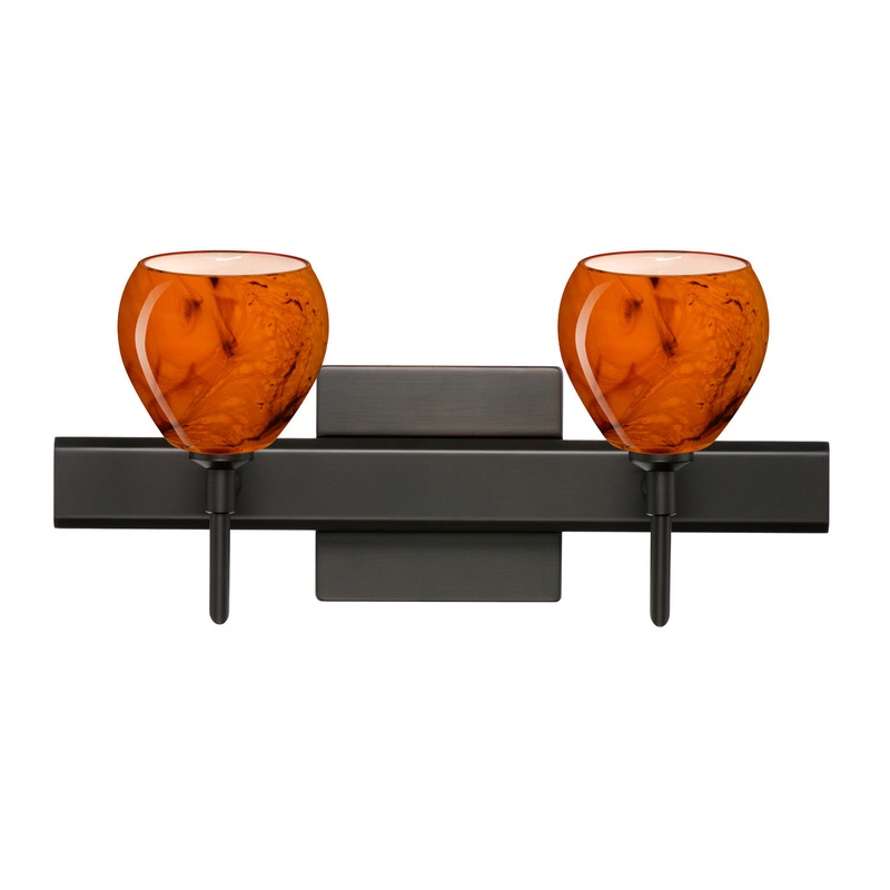 Besa 2SW-5605HB-BR-SQ Tay Tay Two Light Wall Sconce Bronze