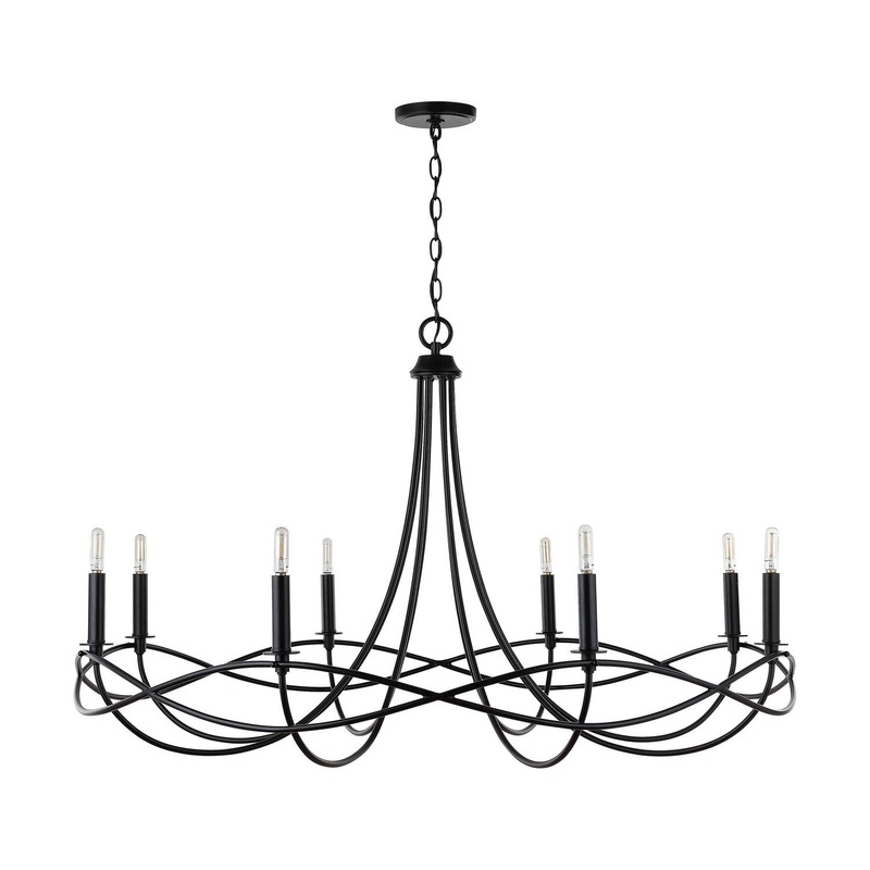 Capital Lighting 431681MB Sonnet 8 Light Chandelier Matte Black