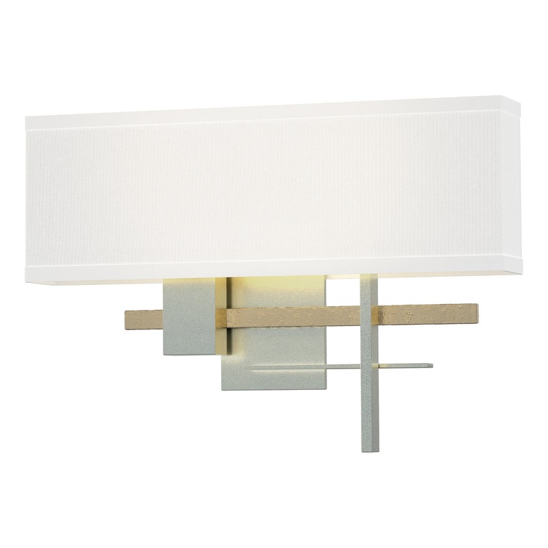 Cosmo Sconce Vintage Platinum Soft Gold Natural Anna Shade (SF)