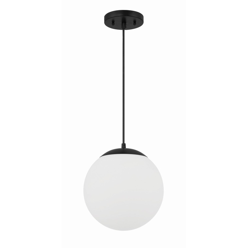 Craftmade 56891-FB-WG Gaze One Light Pendant Flat Black
