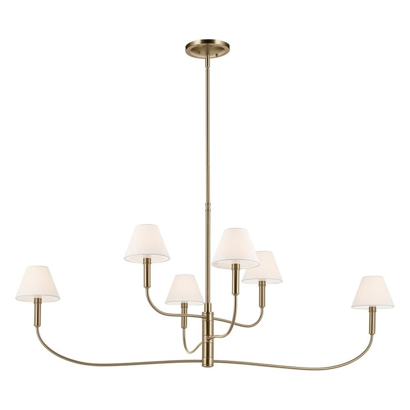 Eadie 51.5″ 6-Light Chandelier Champagne Bronze