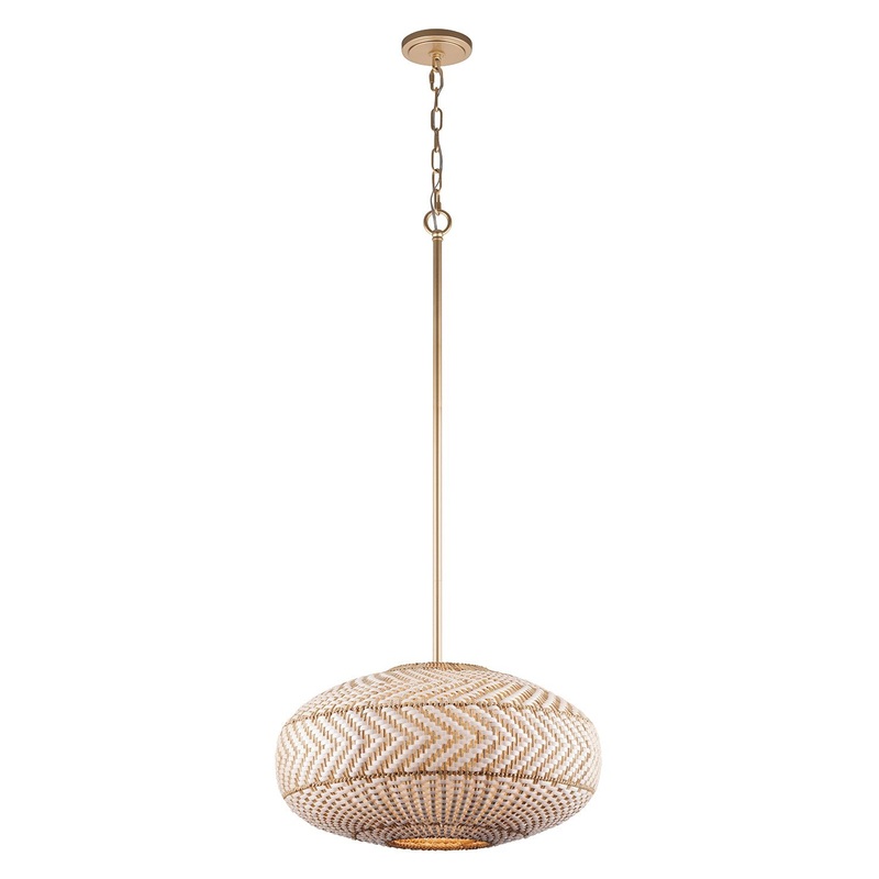 Four Light Pendant from the Zanzibar Collection in Soft Gold Finish by Crystorama