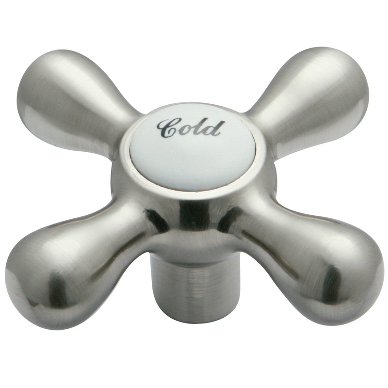 KSH213SNC Cold Metal Cross Handle, Brushed Nickel