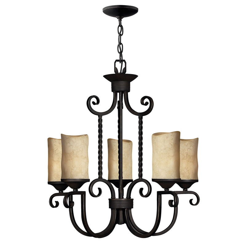 LED Foyer Pendant from the Casa Collection in Olde Black Finish by Hinkley
