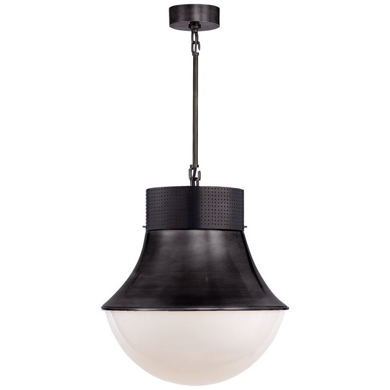 One Light Pendant from the Precision Collection in Bronze Finish by Visual Comfort Signature