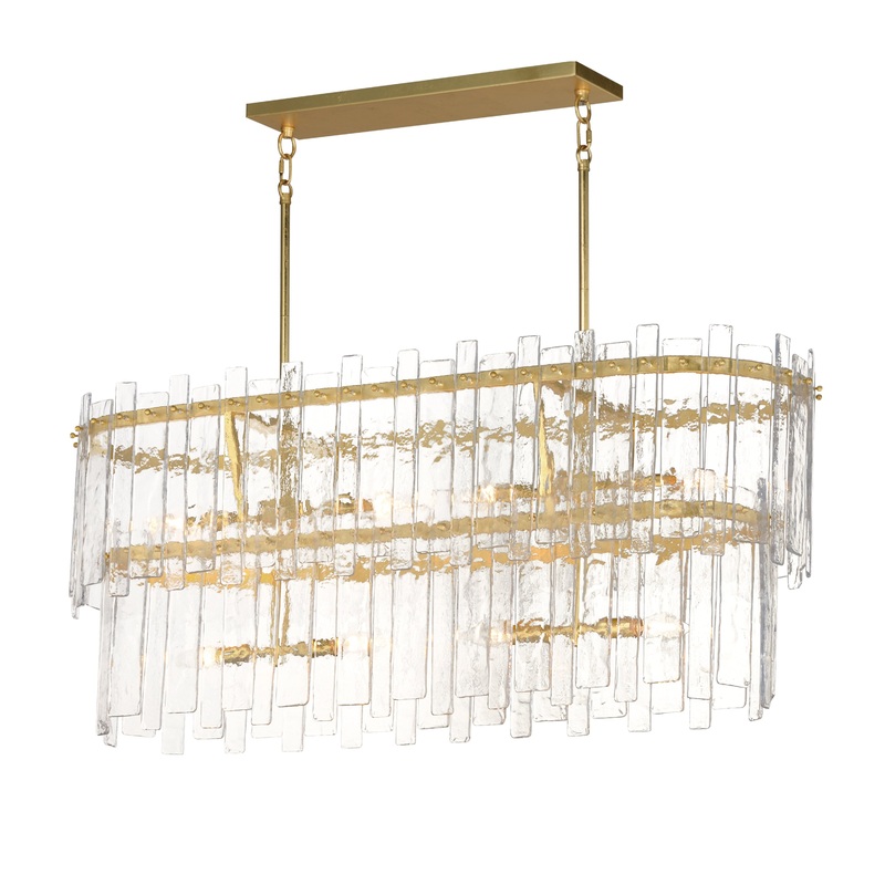 Warren 8-Light Linear Pendant Gold Leaf
