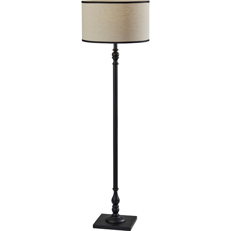 Zeek Floor Lamp Black Wood