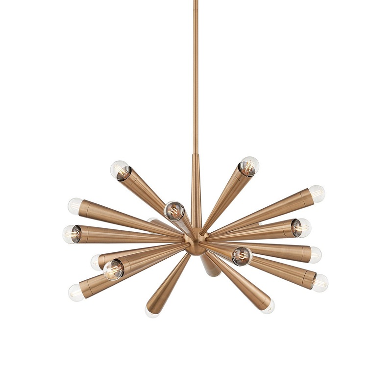 18 Light Chandelier from the Keanu Collection in Patina Brass Finish by Troy Lighting