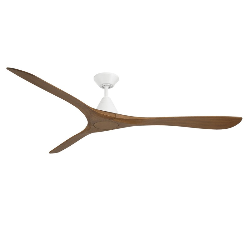 72″Ceiling Fan from the Carve Collection in Matte White/Distressed Koa Finish by Modern Forms Fans