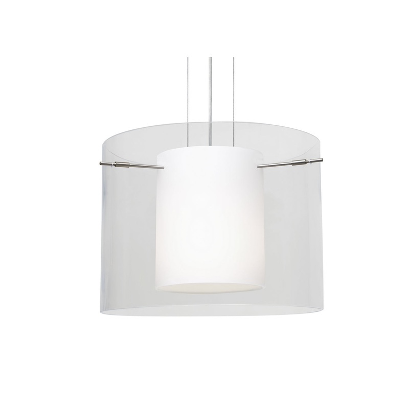 Besa 1KG-C00707-SN Pahu One Light Pendant Satin Nickel