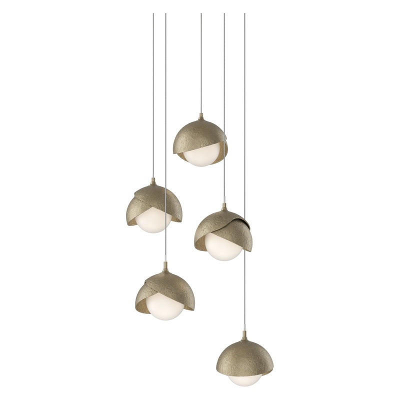 Brooklyn 5-Light Double Shade Pendant Soft Gold Soft Gold