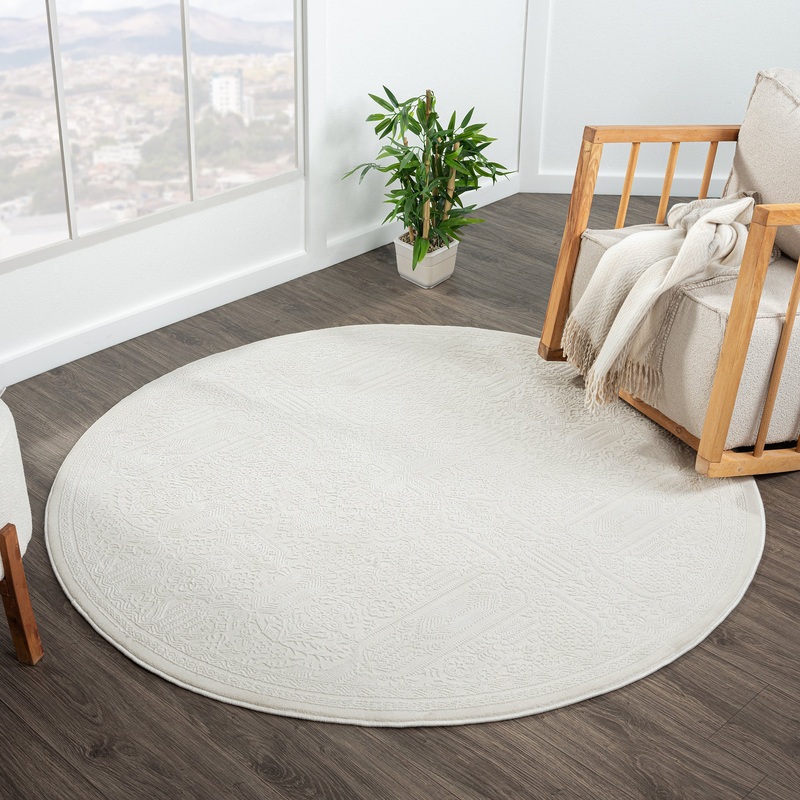 Grande Jacquard Rug – Ivory – 240×330