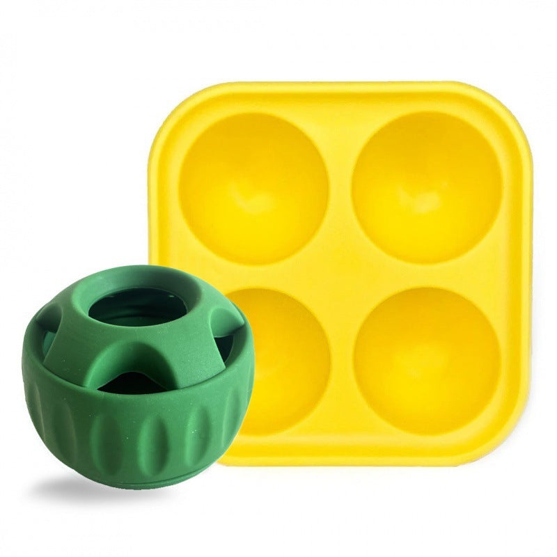 Interactive Dog Treat Dispensing Ball & Silicone Treat Mold Set – Durable,  Dishwasher Safe(green)