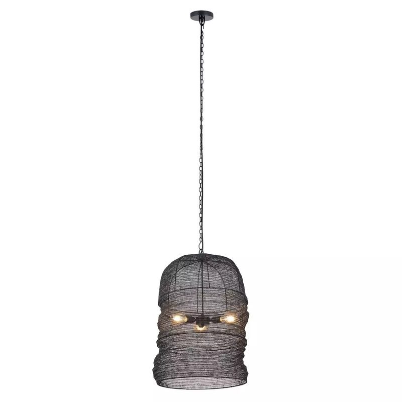 Kara 3-Light Pendant Matte Black