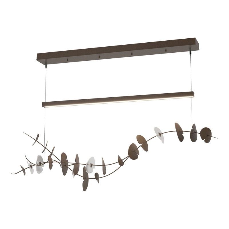 Lily LED Pendant Bronze Aqualite Glass