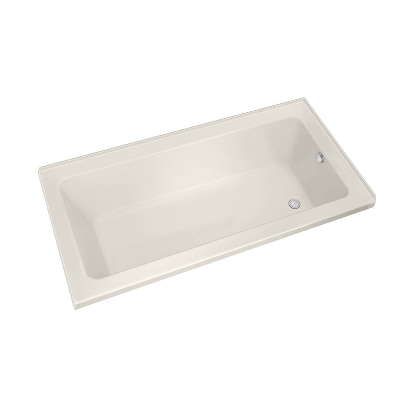 MAAX 106209-L-103-007 Pose 6636 IF Acrylic Corner Right Left-Hand Drain Aeroeffect Bathtub in Biscuit