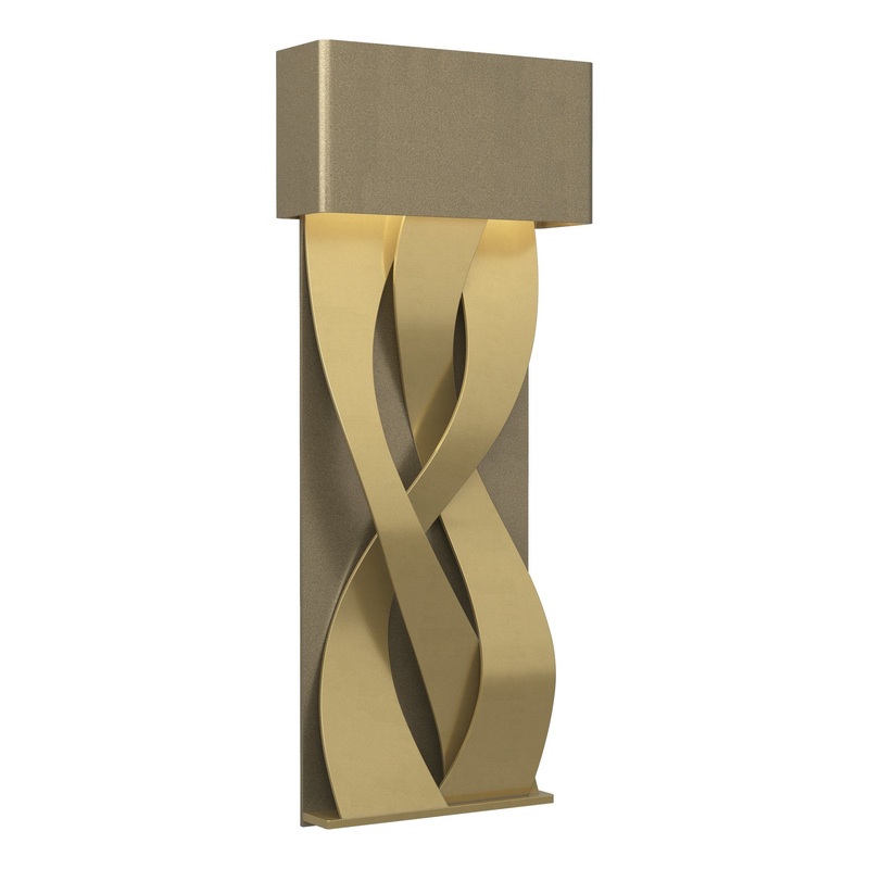 Tress Small LED Sconce Soft Gold Modern Brass