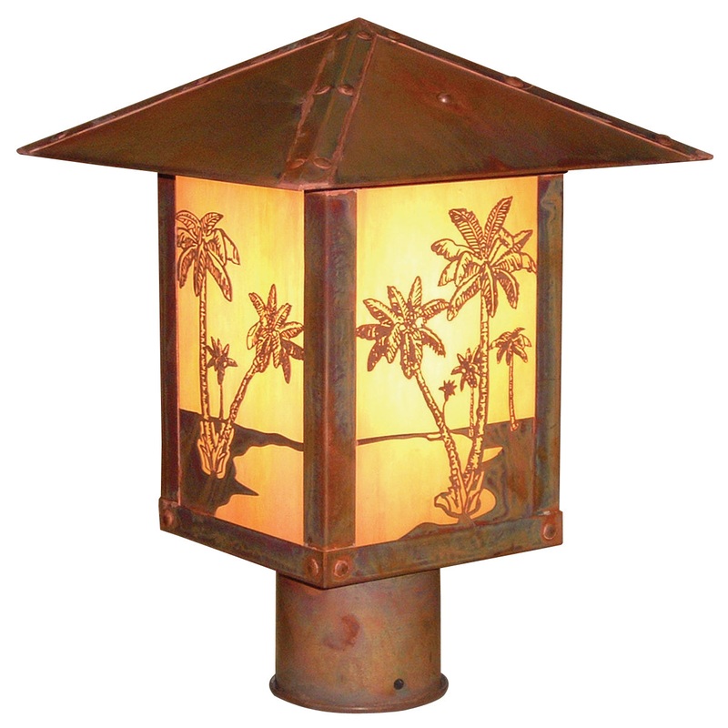 Arroyo TRP-16PTGW-RC Timber Ridge One Light Post Mount Raw Copper