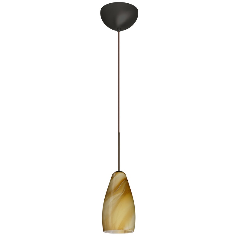 Besa 1XC-7198HN-LED-BR Karli One Light Pendant Bronze