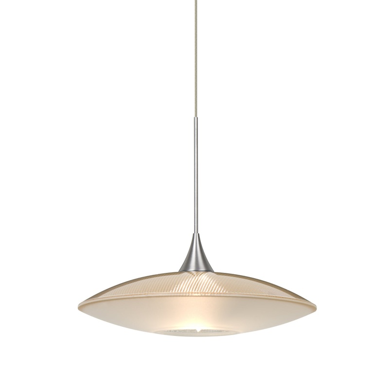 Besa 1XT-6294GD-LED-SN Spazio One Light Pendant Satin Nickel