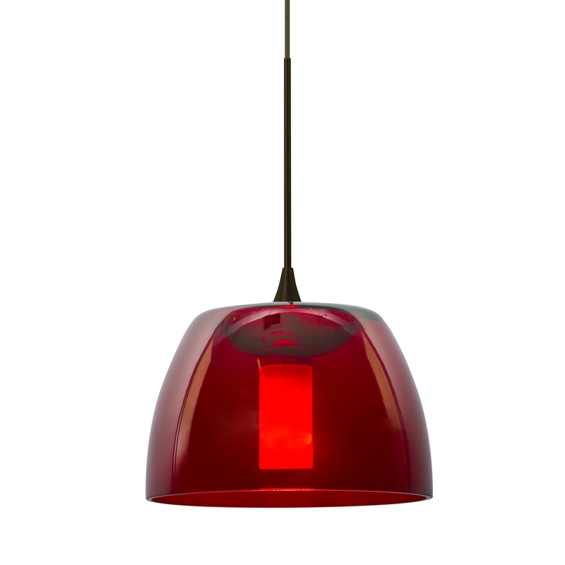 Besa 1XT-SPURRD-BR Spur One Light Pendant Bronze