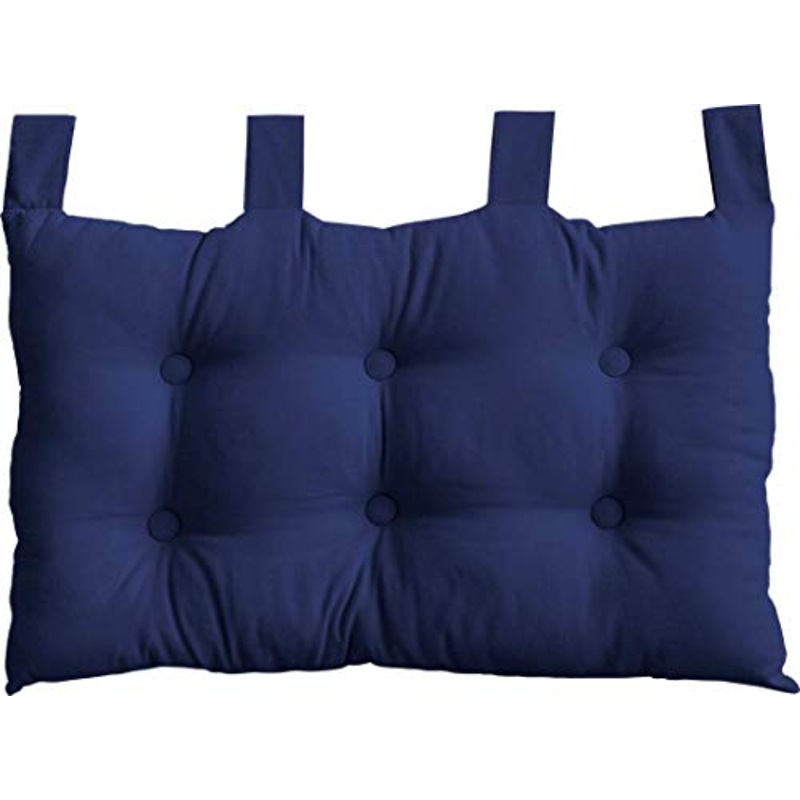 Enjoy Home, Testiera letto a cuscino, in cotone, 70 x 45 cm, Blu