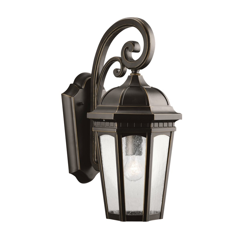 Kichler 9033RZ One Light Outdoor Wall Mount, Rubbed Bronze