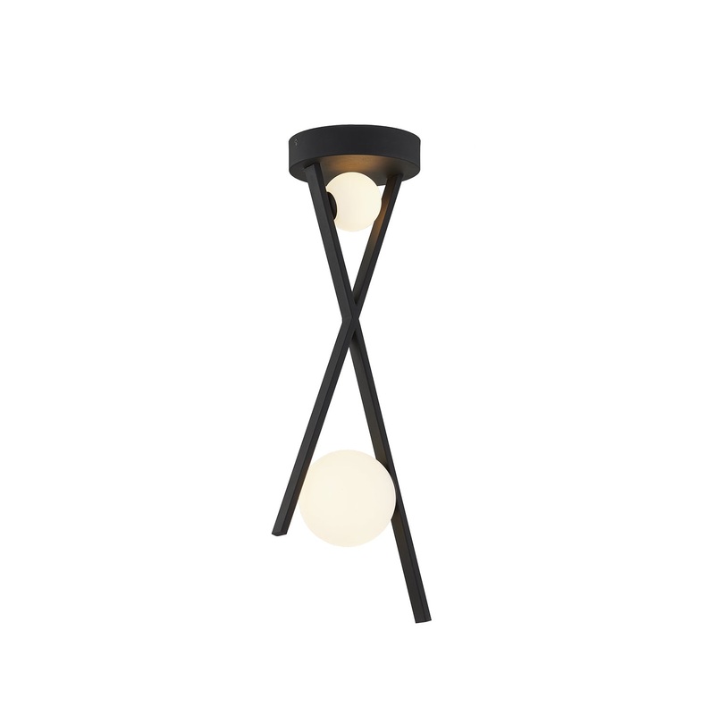 LED Pendant from the Stix Collection in Matte Black Finish by Justice Designs