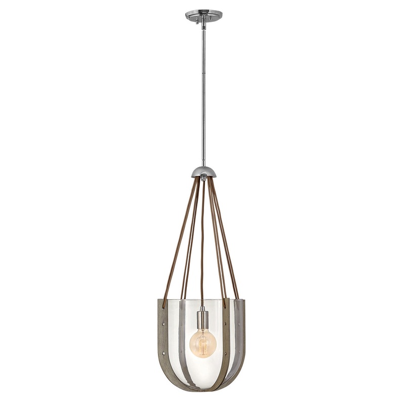 LED Pendant from the Vaso Collection in Polished Nickel Finish by Hinkley