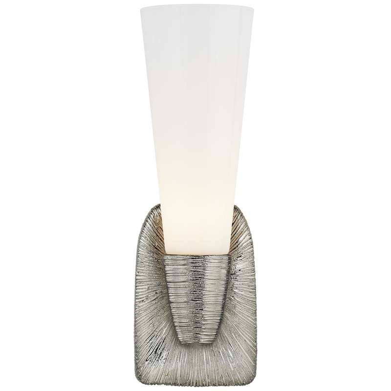 One Light Bath Sconce from the Utopia Collection in Polished Nickel Finish by Visual Comfort Signature