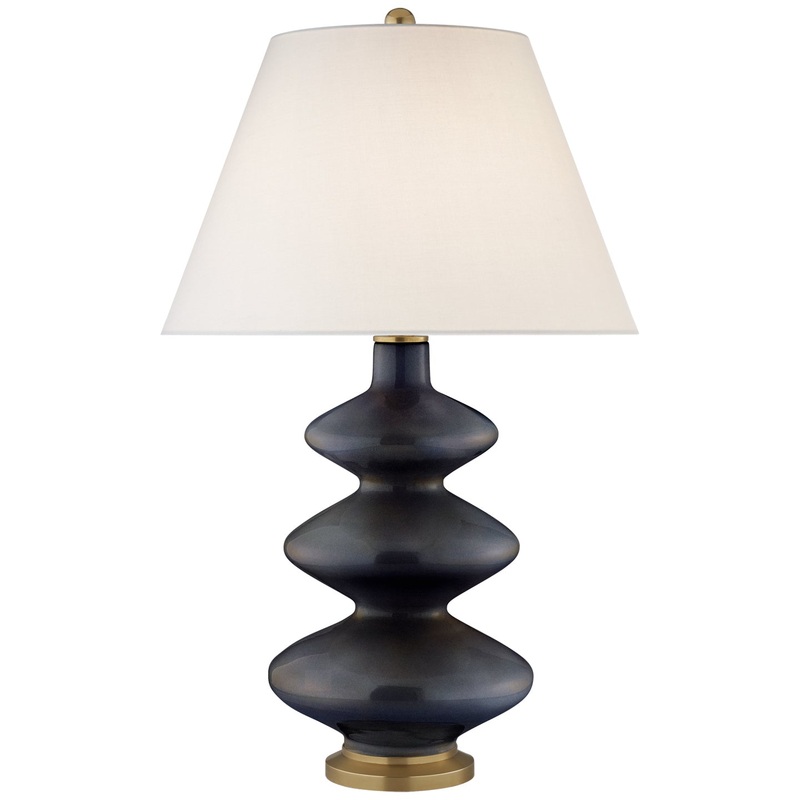 One Light Table Lamp from the Smith Collection in Mixed Blue Brown Finish by Visual Comfort Signature