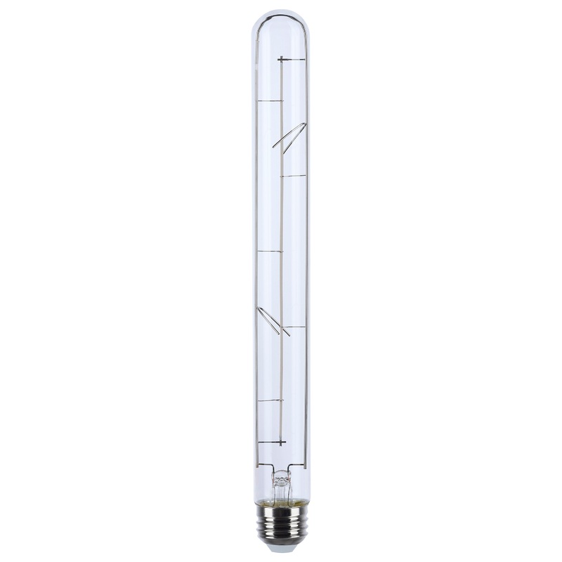 6 Watt LED – Reminiscent – Flex Gray Straight Filament – T9 – Medium Base – 2700K CCT – Clear – 120 Volt Light Bulb by Satco