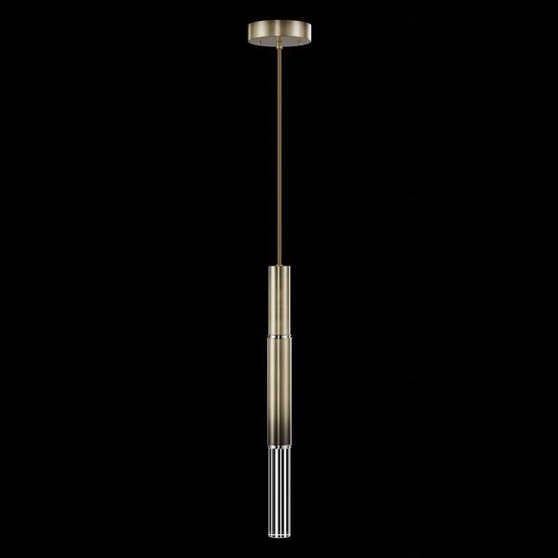 Antonia 6.5″W Round Pendant Ombre Bronze/Nickel/No Skin